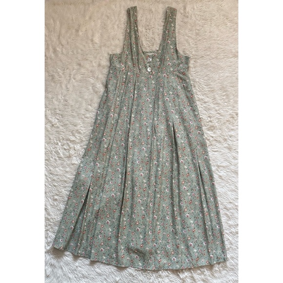 Vintage Express Compagnie Internationale Dress Sleeveless Maxi Floral Green Sz S - Picture 3 of 13